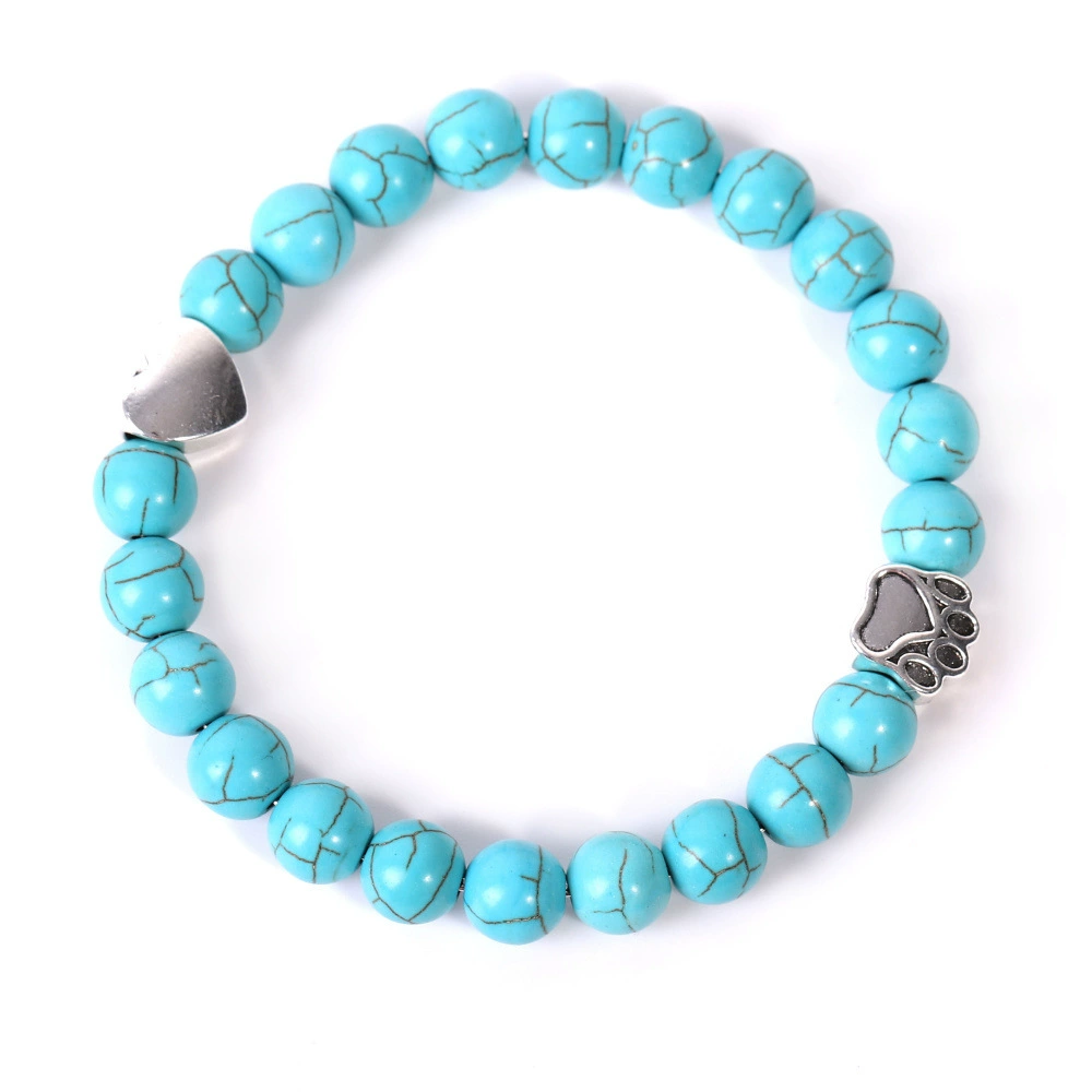 Accessory for leisure for beloved, agate bracelet heart-shaped, European style, India