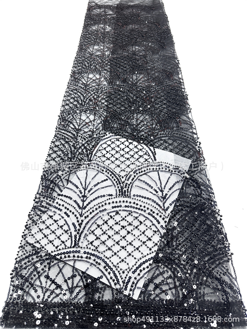Nuevo bordado de cuentas de burbuja Gaoding Suzhou fábrica de tela de vestido de moda al por mayor