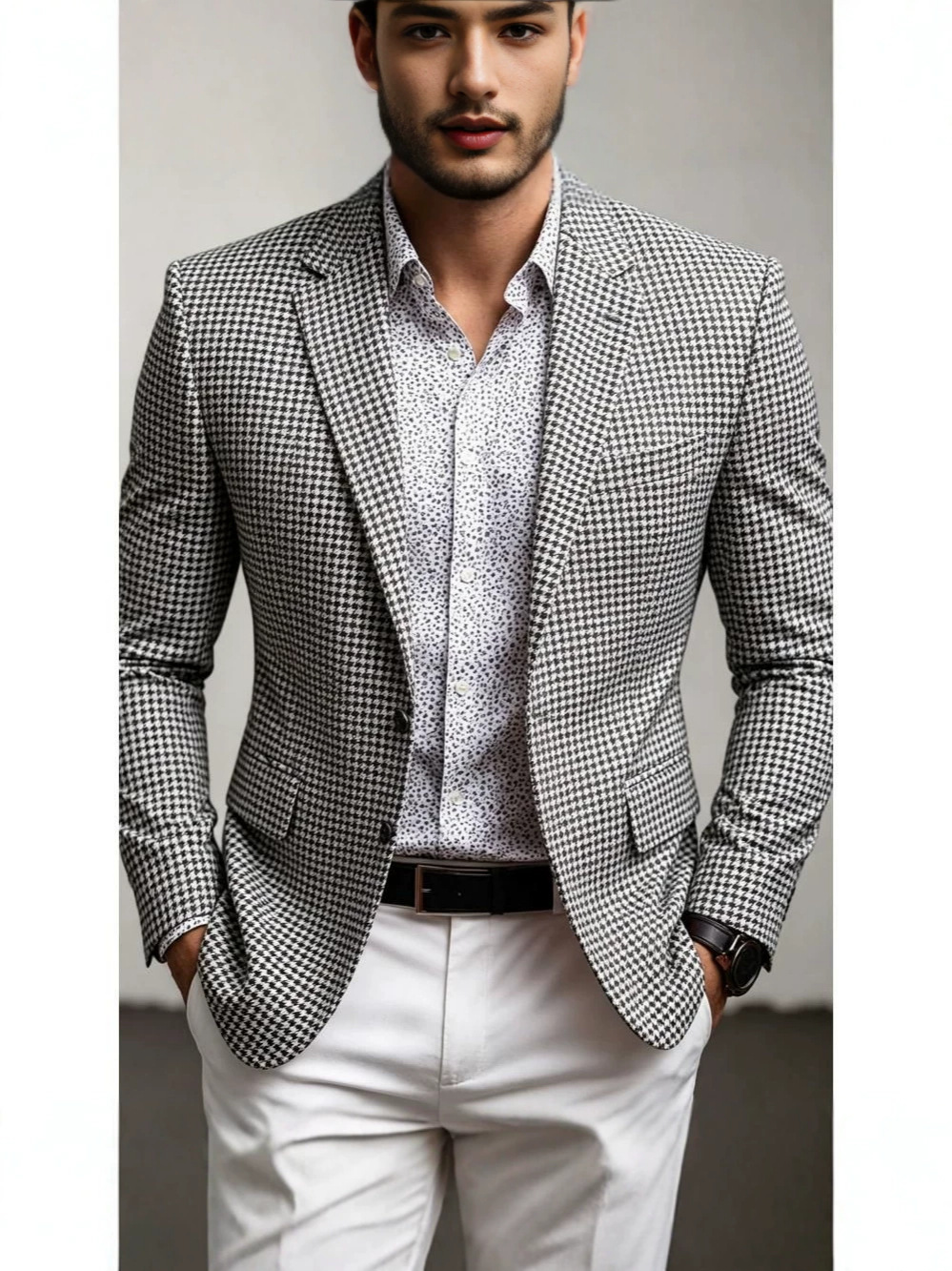 Comercio exterior transfronterizo hombre delgado moda traje casual de color sólido clásico versátil primavera y otoño delgado chaqueta de traje