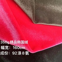 270g精品韩国绒弹力丝绒布料 高品质旗袍 连衣裙 女装丝绒面料