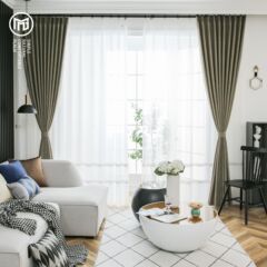 MYGEMI Cloud Dream Linen High-End Brand Curtains Linen High Density Hotel Master Bedroom Curtains