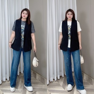 Pwd32748 [Only Vest in Stock] 2025 Spring Outerwear Slimming Look Suit Vest Large Size
