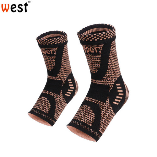 Sports ankle support nylon knitted ankle support copper fiber basketball running fitness protective gear foot protection wristband foot protection