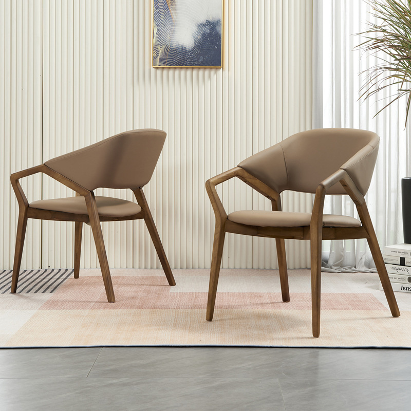 S22 silla de comedor de madera maciza (dos fotos)