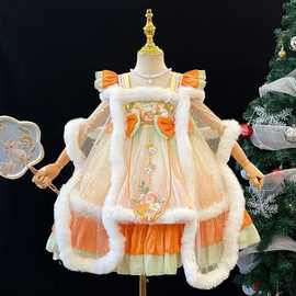 女童网红洛丽塔两件套儿童洋气春秋装2025新款女孩秋季连衣裙套装