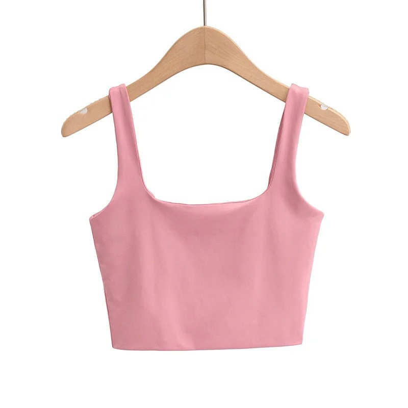 115g Weight Polyester, Milk Fiber Fabric Type Short Top Length Vest Tops Type Holiday, Daily, Selfie Occasion Strap Neckline Slim Fit Type Solid Color Pattern Summer Season Women's Gender Backless Design Casual, Elegant, Streetwear Style Wholesale Women's Casual Elegant Streetwear Solid Color Backless Tank Tops 7