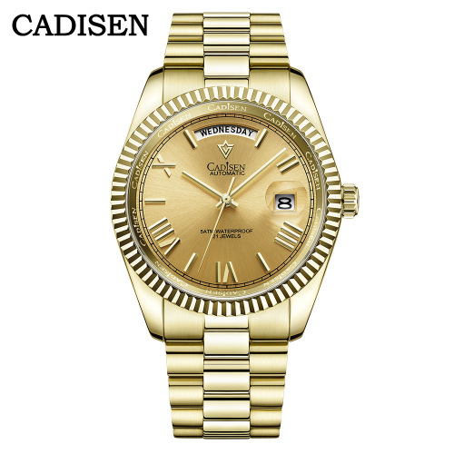 CADISEN 8185 watch log type men's automatic mechanical watch sapphire glass waterproof watch