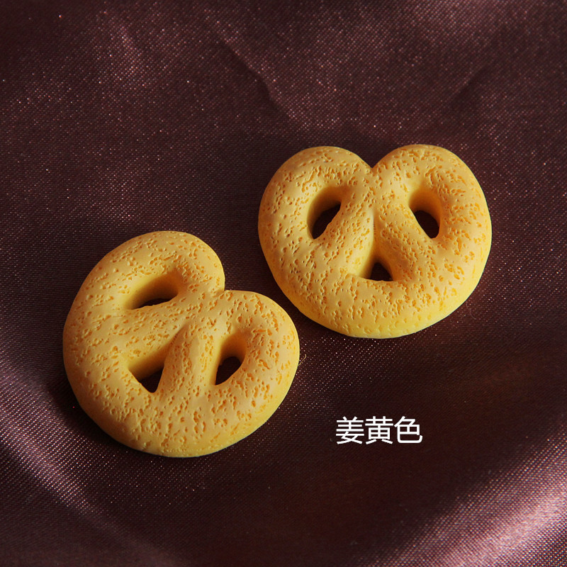 Gran simulación jishiguo alimentos y accesorios de juego resina pan anillo crema caja del teléfono DIY material