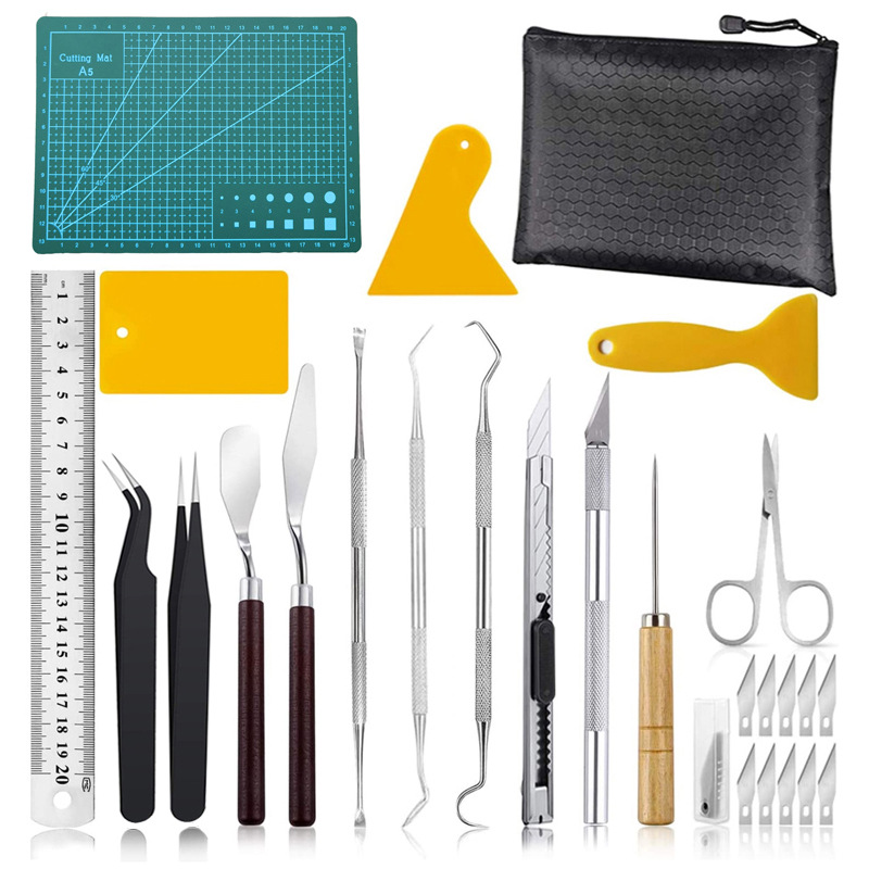 27件套 雕刻工具套装DIY手工剪纸自制贺卡工具配件