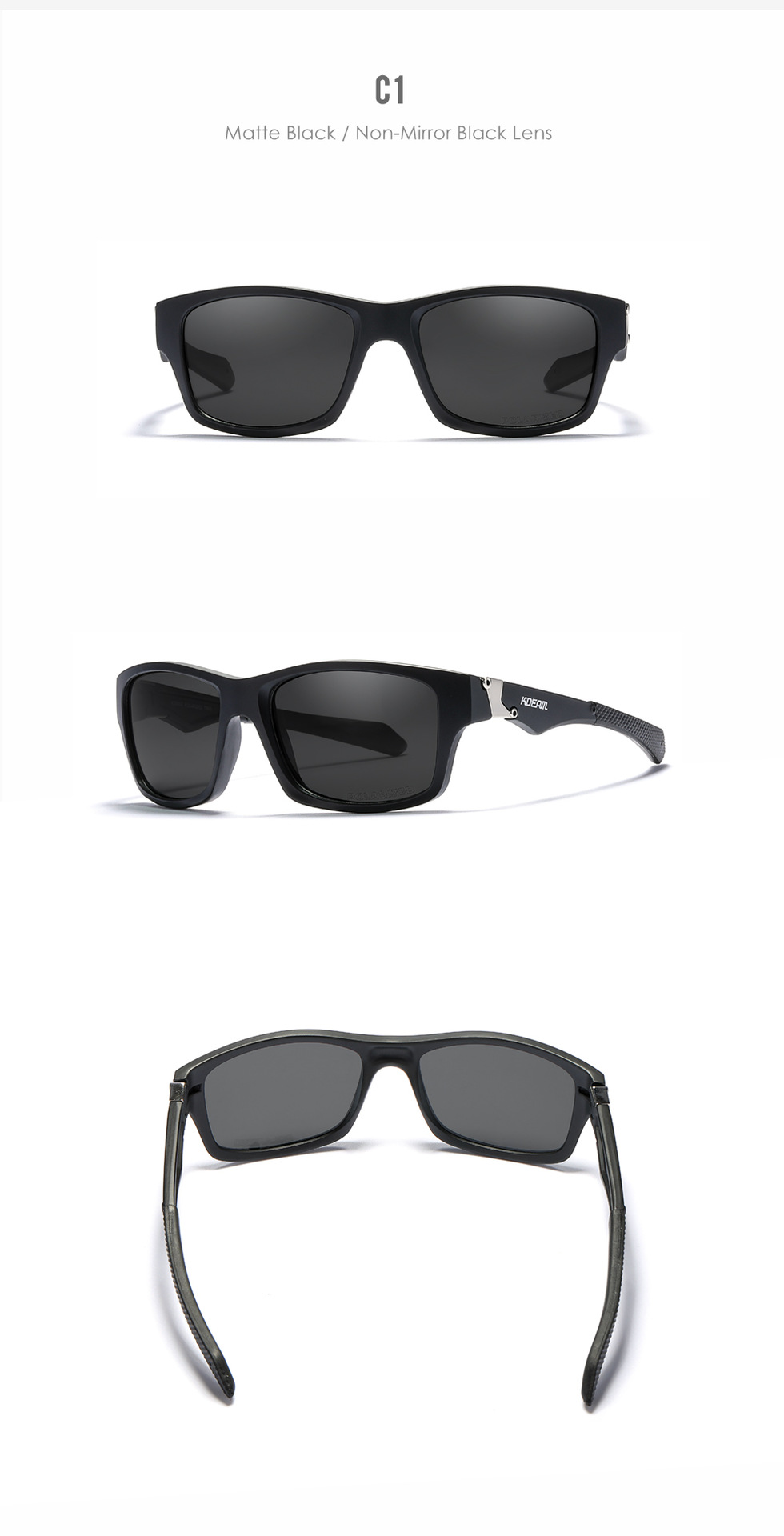 KDEAM nieuwe sportzonnebrillen voor heren en dames gepolariseerde zonnebril TR90 outdoor fietsbrillen KD0804_voghion.com