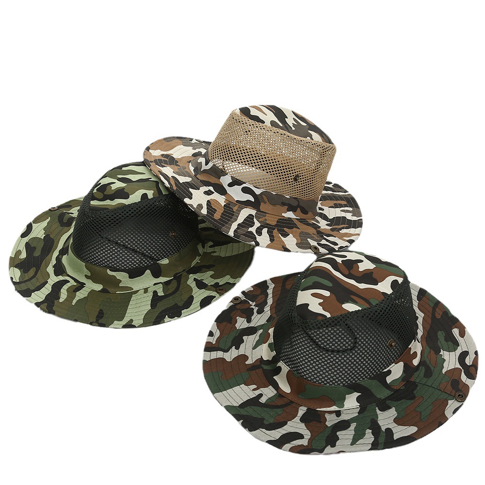 Climbing breathable summer denim camouflage travel sun hat…