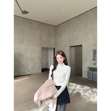 珍珍家温柔软糯冬季新款小高领纯色保暖内搭韩系修身长袖打底上衣