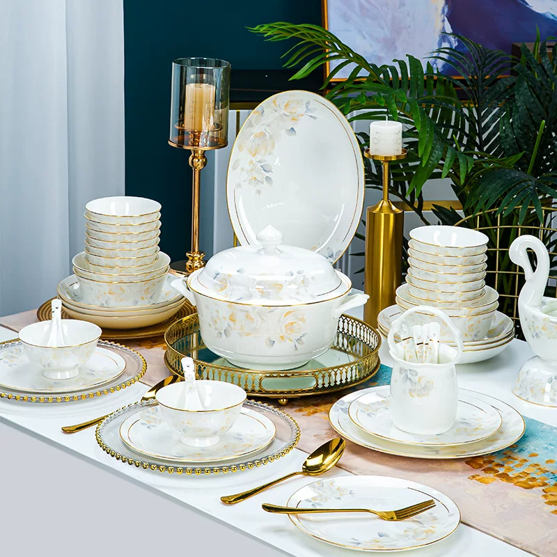 Set, ceramic tableware, light luxury style, high-quality style, Birthday gift
