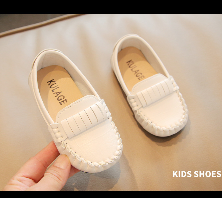 Korean version of casual bean 2022 autumn new boys' small leather shoes, one foot single shoe, children's shoes_voghion.com