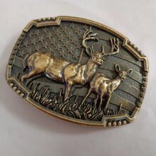 现货户外打猎锌合金皮带扣 麋鹿腰带扣 欧美时尚腰带扣