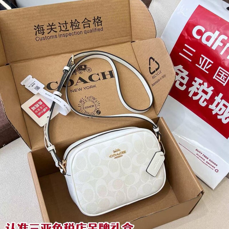 Coach C's new Jamie camera bag is a high-quality foreign trade shoulder and crossbody bag with cross-border printing, a small square bag for women Coach C's new Jamie camera bag is a high-quality foreign trade shoulder and crossbody bag with cross-border printing, a small square bag for women