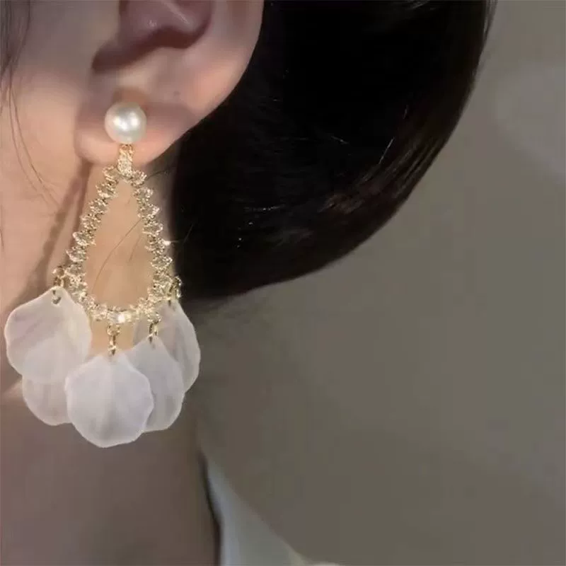 Длинные серьги, серебряная игла, легкий роскошный стиль, высококачественный стиль, коллекция 2023 года.