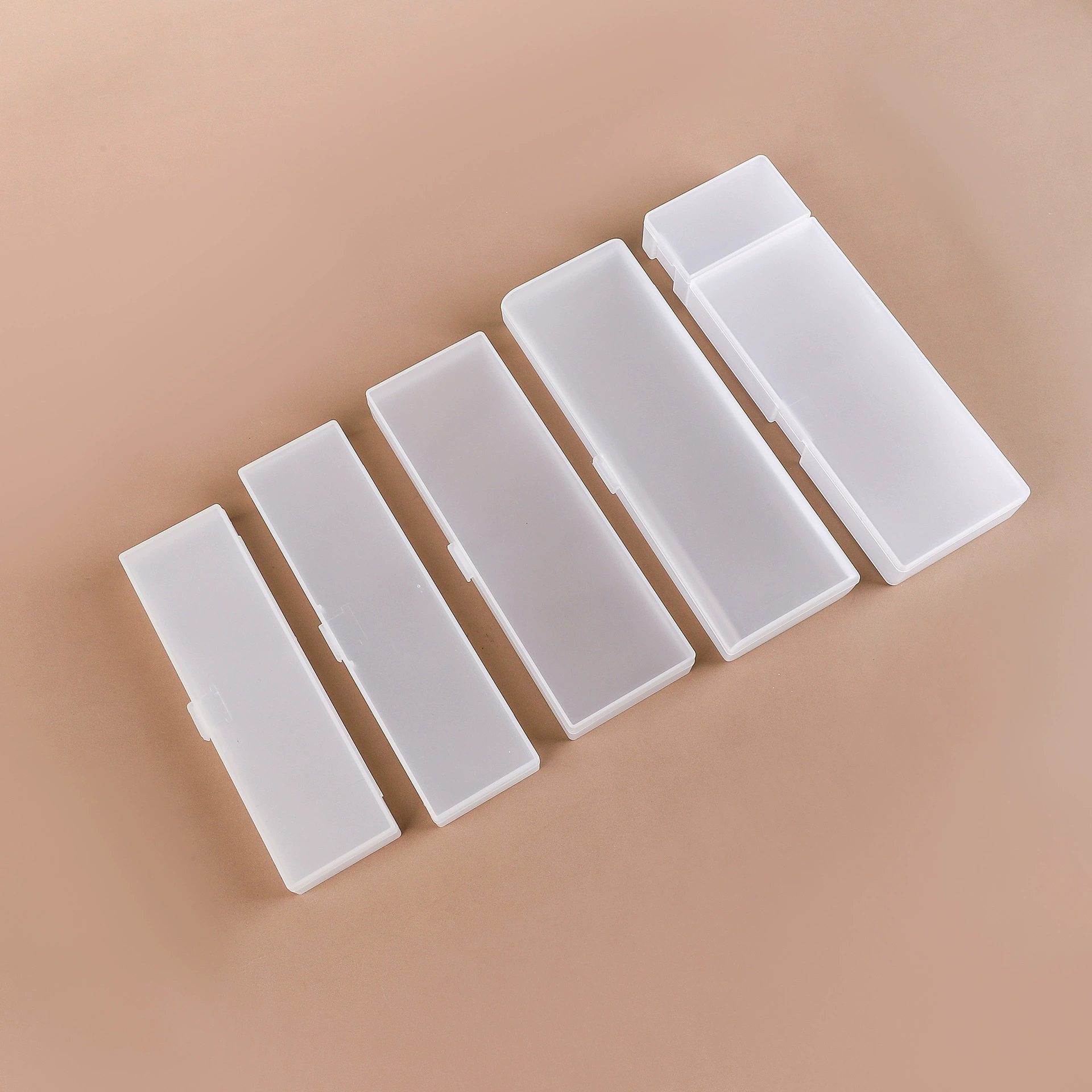 Маленький размер пластиковый матовый ящик для канцелярских принадлежностей Студенческий ящик для хранения кистей для макияжа Многофункциональный креативный ящик для поделок ручной работы