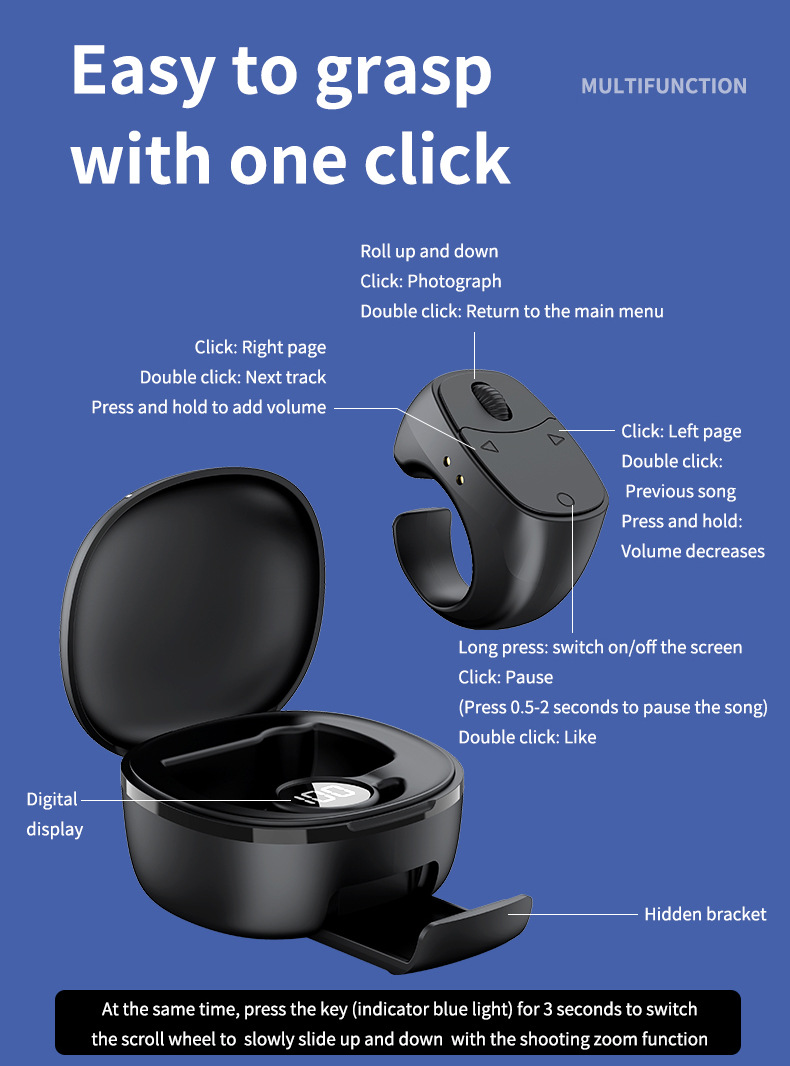 Telecomando bluetooth per smartphone video e foto_voghion.com