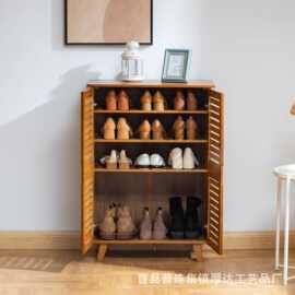 欧式鞋柜门口家用室内玄关收纳靠墙玄关柜入户一体多层式整理鞋架
