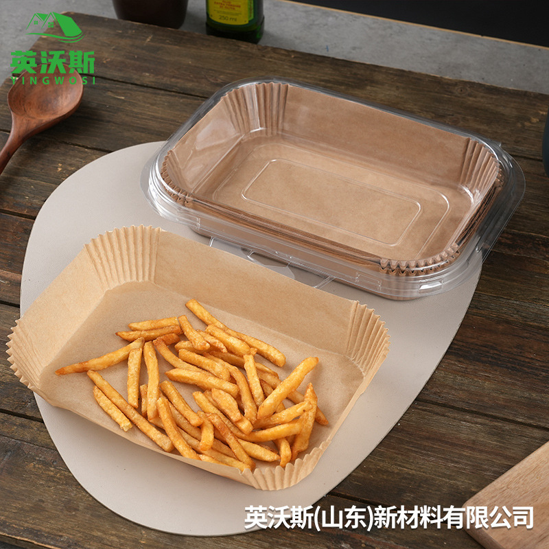 空気フライヤーの長方形のシリコンの油紙の皿の食品級の高温に耐えて油を吸う紙を焼くことができます。|undefined