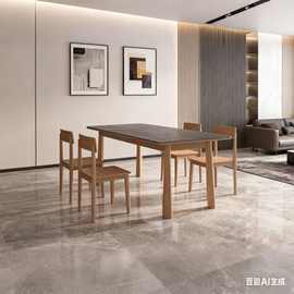 佛山家居家具实木餐桌批发家用商用岩板餐桌4-6人方形饭桌