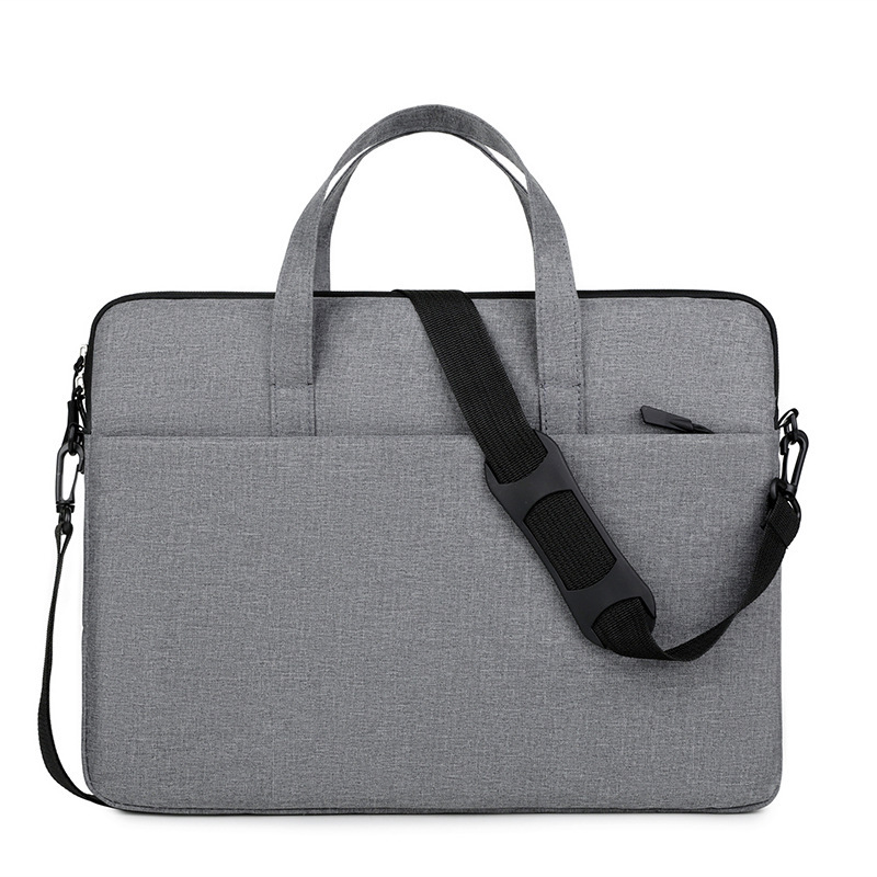 Ultrabook plus velvet portable shoulder laptop bag factory production and sales gift exhibition bag file clip bag