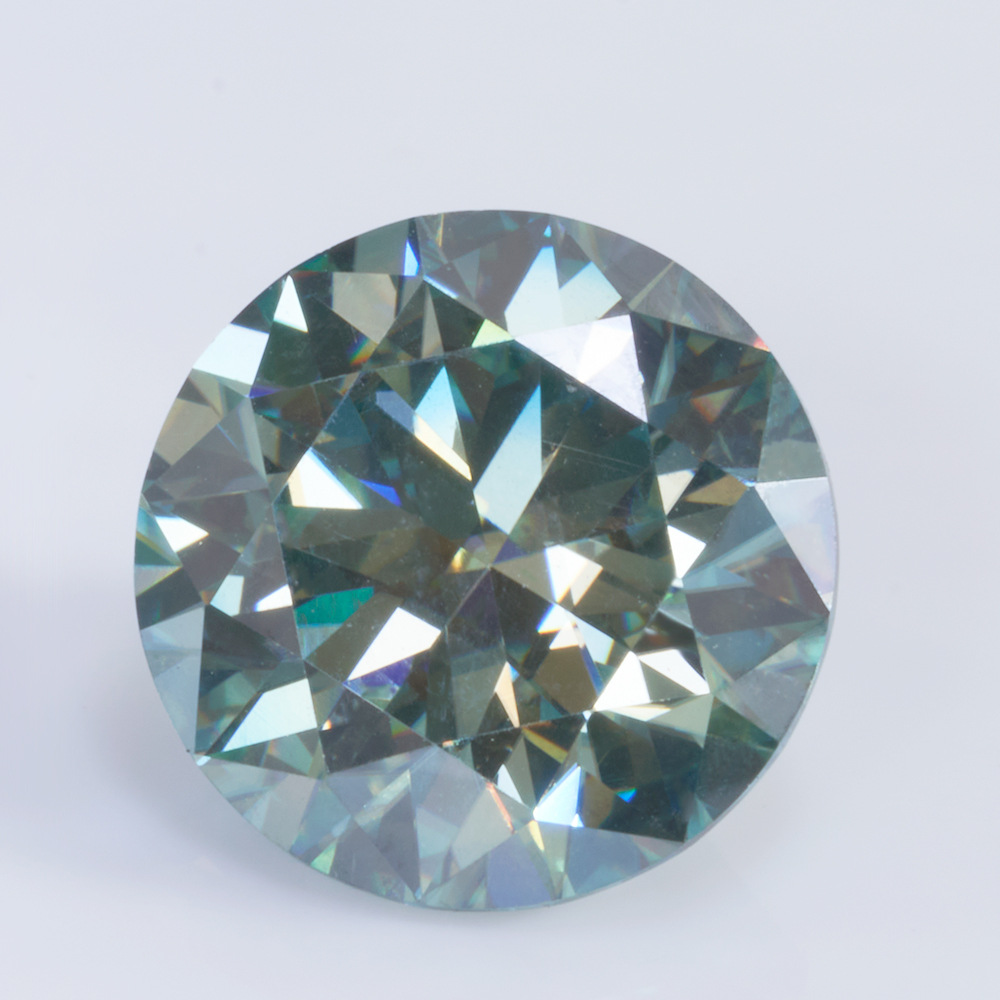 Azul verde color primario moissanita sintética de carbono de silicio joyería incrustación fábrica mayorista Wuzhou certificado de diamante desnudo tamaño de cintura