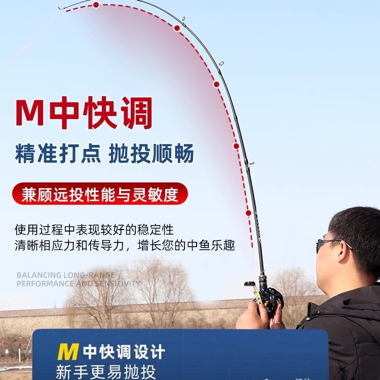 Juego de caña de Luya juego completo de caña de uso general, mango de pistola de largo alcance de lanzamiento de mar, caña de mango recto, rueda giratoria, rueda de goteo, caña de pescar al por mayor