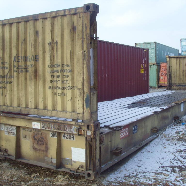 大连 上海 佛山平板架集装箱 20英尺  40 英尺