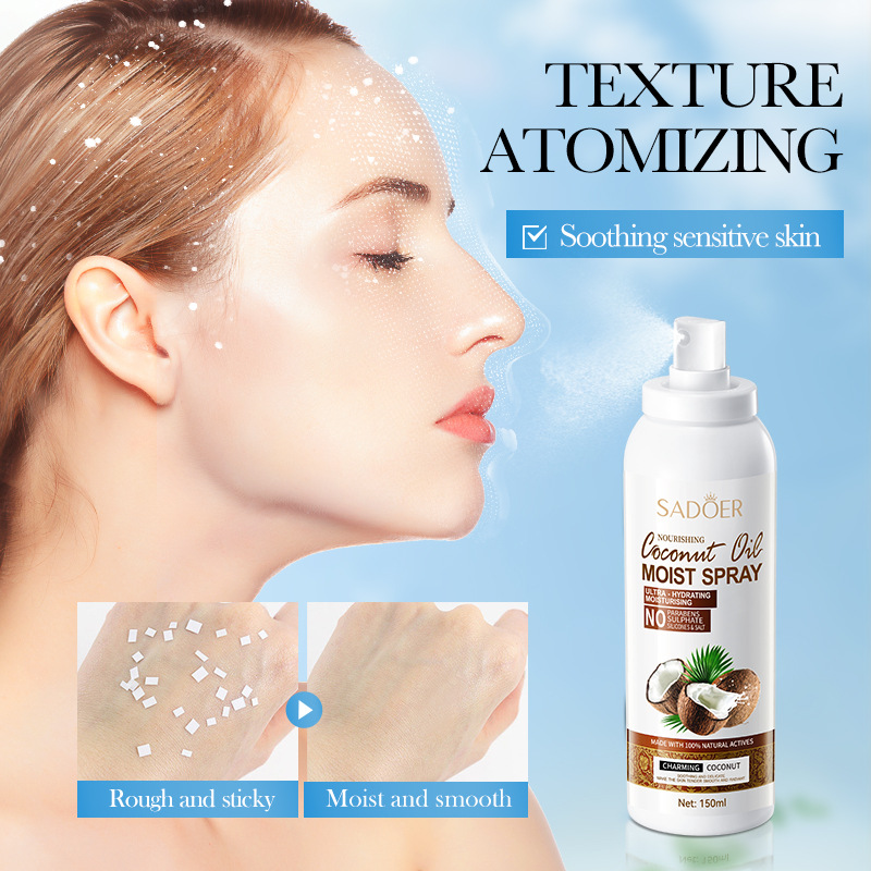 Spray tonico idratante all'olio di cocco SADOER Full English_voghion.com