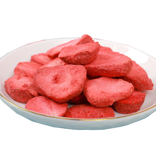 Dehydrated strawberry slices manufacturer bulk wholesale snowflake candy nougat baking ingredients fruit tea