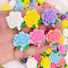 光沢のあるカラフルなローズ樹脂アクセサリー diy クリーム接着剤ヘアピン携帯電話ケース電気自動車ウォーターカップパッチ素材