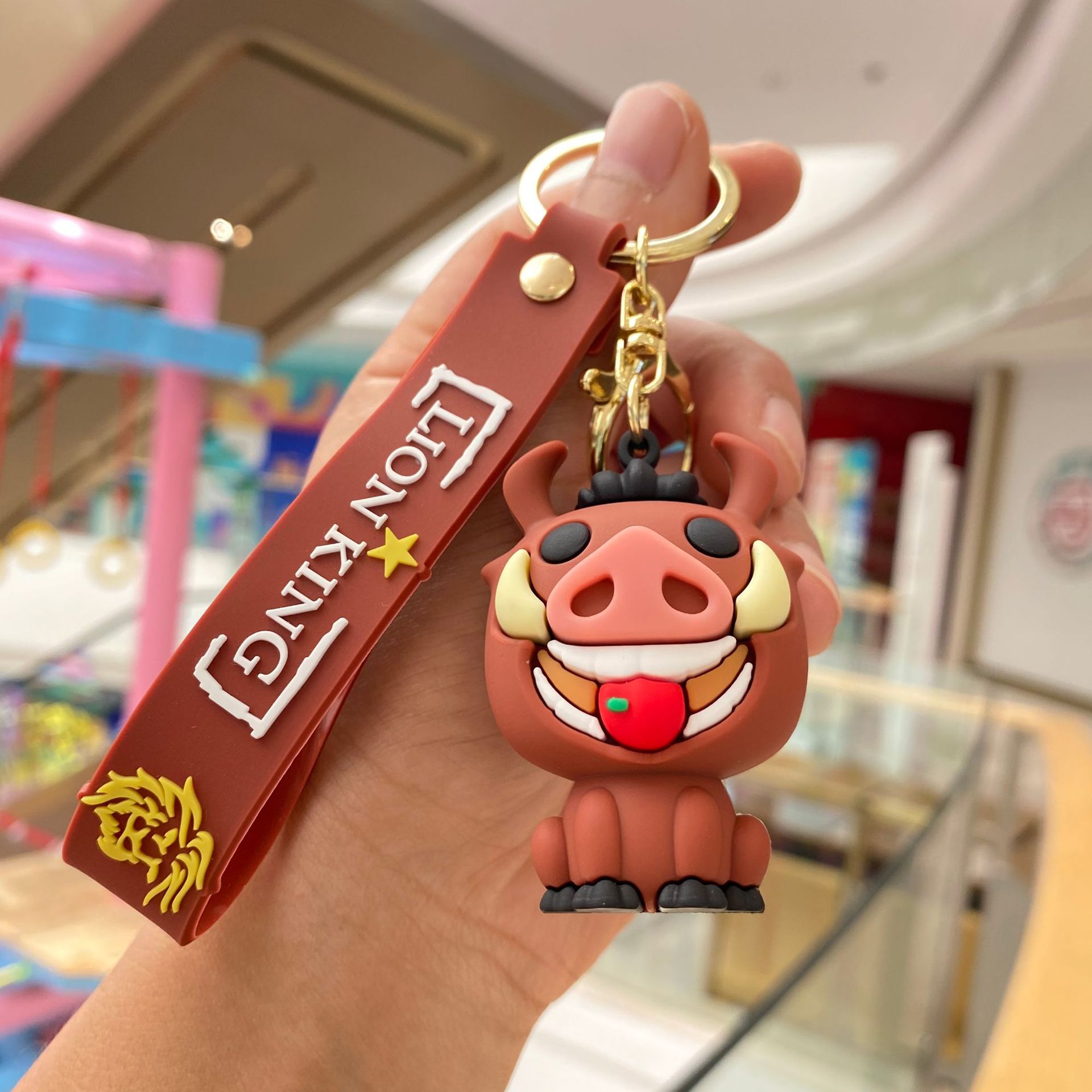 Creativo de dibujos animados lindo Simba Rey León llavero muñeca captura bebé máquina colgante bolsa accesorios pequeño regalo al por mayor