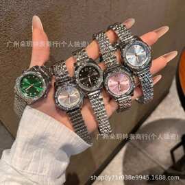 女士石英轻奢腕表批发招代理通勤约会百搭表无痕代发不锈钢表带