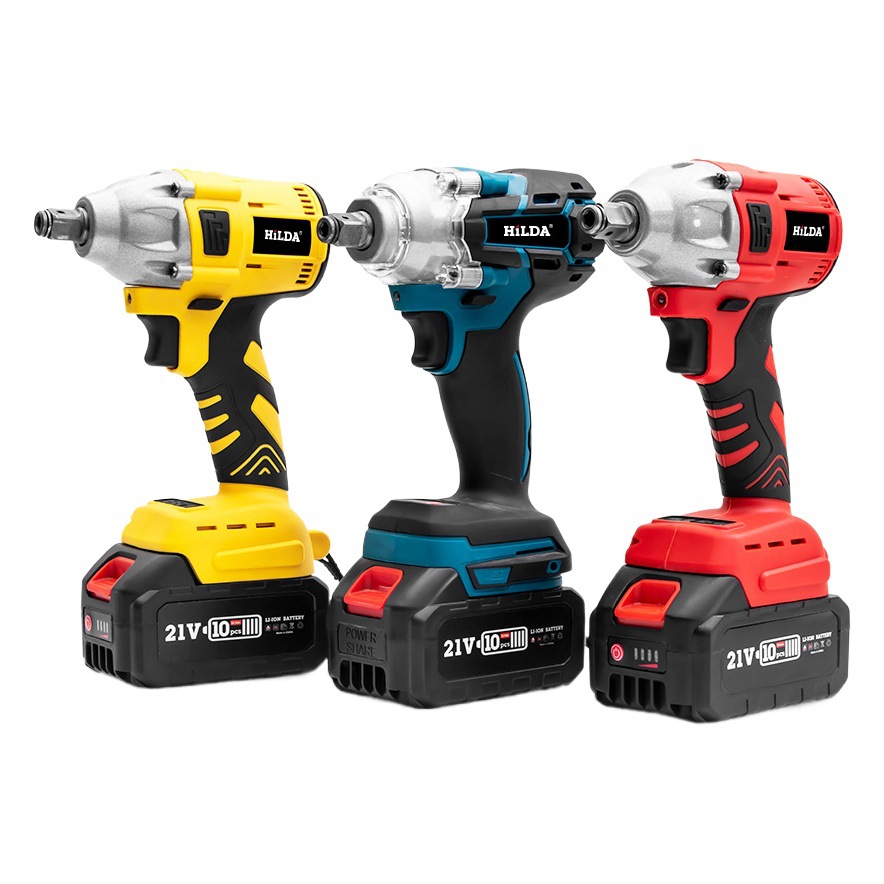 Llave eléctrica de batería de litio HILDA/Hilda, llave de tubo para reparación de automóviles, destornillador de alta potencia.