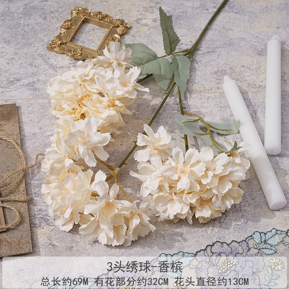 EH-3 머리 수국-샴페인