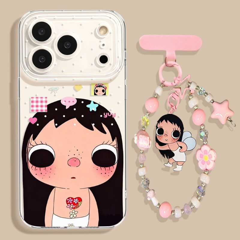 Xiaoyu Polka Dot Unique Phone Case for Apple 18 Pro, iPhone 17 Max Case with Ins Style Chain for 16/15/14 Xiaoyu Polka Dot Unique Phone Case for Apple 18 Pro, iPhone 17 Max Case with Ins Style Chain for 16/15/14