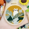 Green leaves and cats