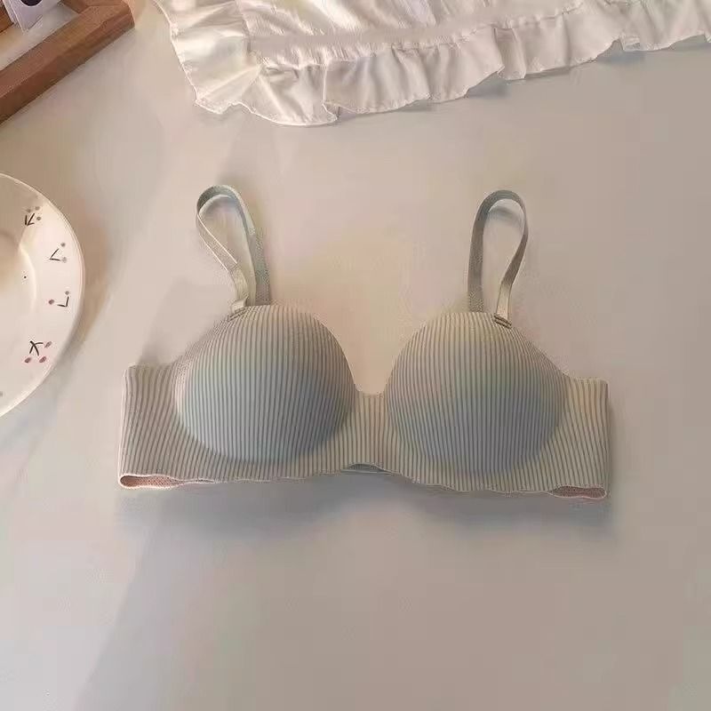 Reggiseno intero push-up da donna color caramella, senza cuciture, senza ferretto, sottile, estivo, intimo di supporto._voghion.com