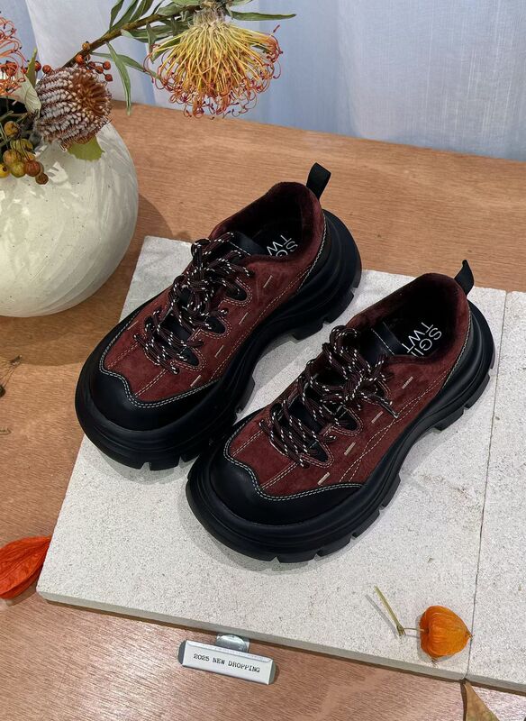 Sgirl Twtw Retro Big-Toe Plush Dad Shoes for Women 2025 New Versatile Thick-Soled Height-Increasing Casual Sneakers Sgirl Twtw Retro Big-Toe Plush Dad Shoes for Women 2025 New Versatile Thick-Soled Height-Increasing Casual Sneakers
