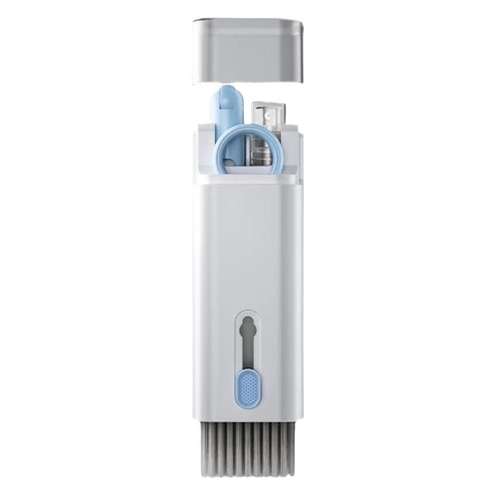 7 - en - 1 teclado de computadora multifuncional conjunto de cepillo de limpieza auriculares bluetooth limpieza de pantalla de teléfono móvil remoción de polvo botón de extracción