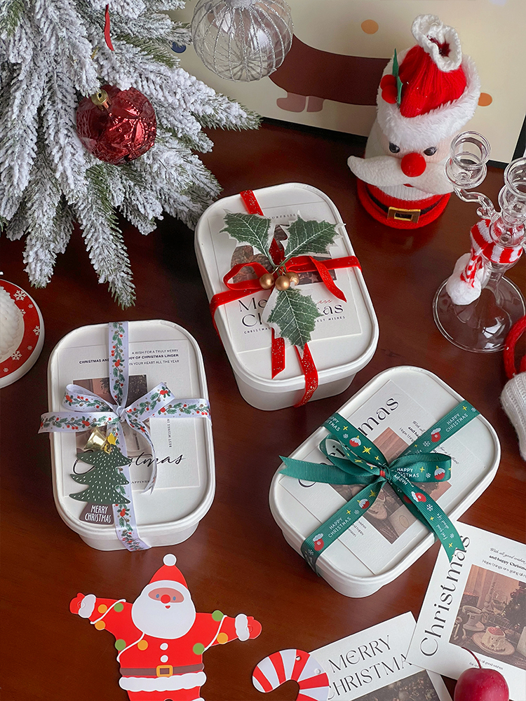 Caja de embalaje de galletas de Navidad, dulces, pasteles, dulces