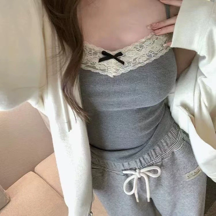 Чистая пряная девушка кружевная ремень с бантом