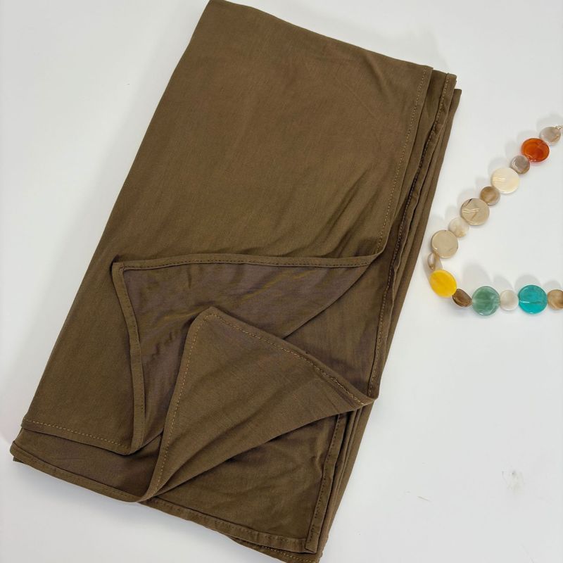 精品竹纤维纯色围巾细腻柔软透气弹力不起毛球长巾Bamboo Jersey|undefined