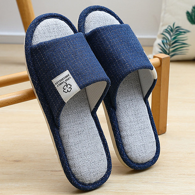 Japanese Four seasons Flax slipper spring and autumn Home indoor non-slip Cotton and hemp floor slipper household winter wholesale