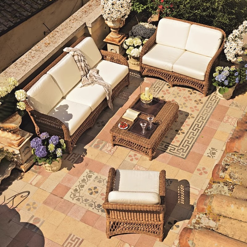 Outdoor Sofa Courtyard Balcony Terrace B&B Hotel Model Room Sun Room Outdoor Leisure Rattan Sofa Combination