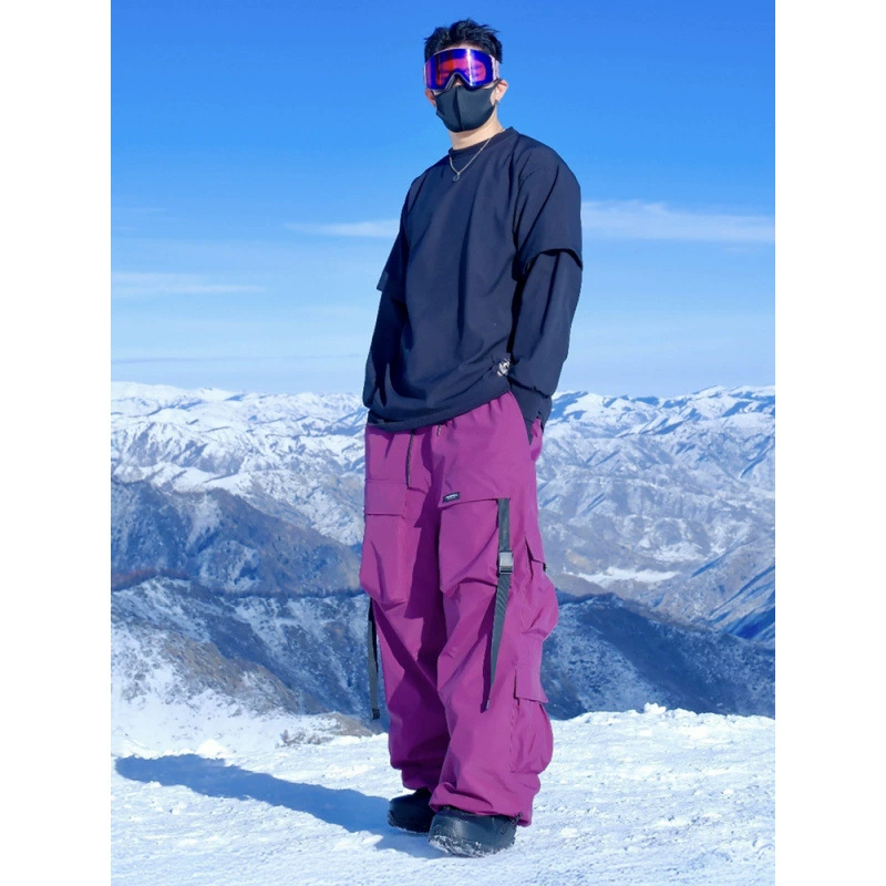 Новый лыжный костюм в американском стиле для мужчин и женщин, профессиональные водонепроницаемые и теплые утолщенные лыжные брюки для сноуборда для женщин, снежный костюм