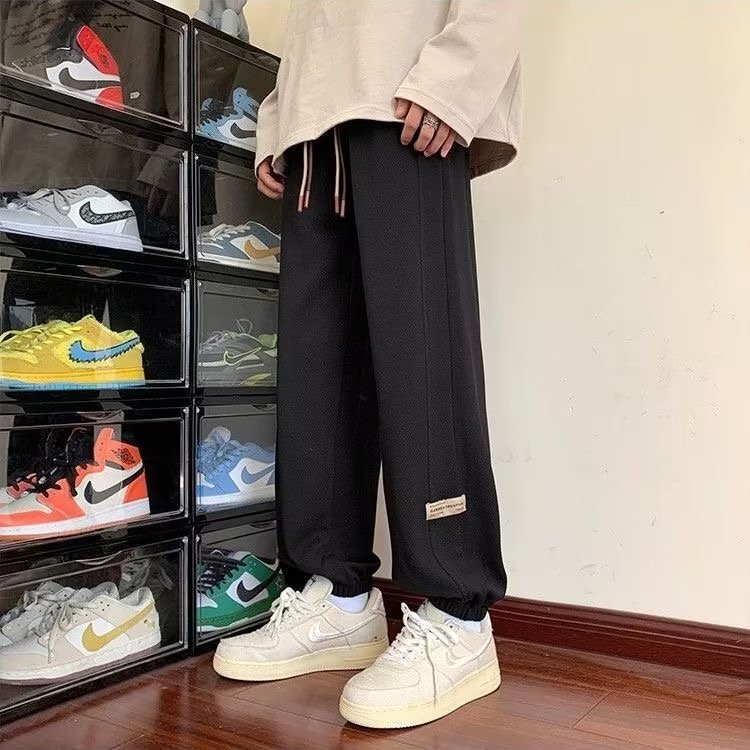 Men's Waffle Casual Pants Spring and Autumn Trendy Versatile Sports Sweatpants Wide-Leg Loose Cuffed Joggers Plus Size Men's Pants Men's Waffle Casual Pants Spring and Autumn Trendy Versatile Sports Sweatpants Wide-Leg Loose Cuffed Joggers Plus Size Men's Pants