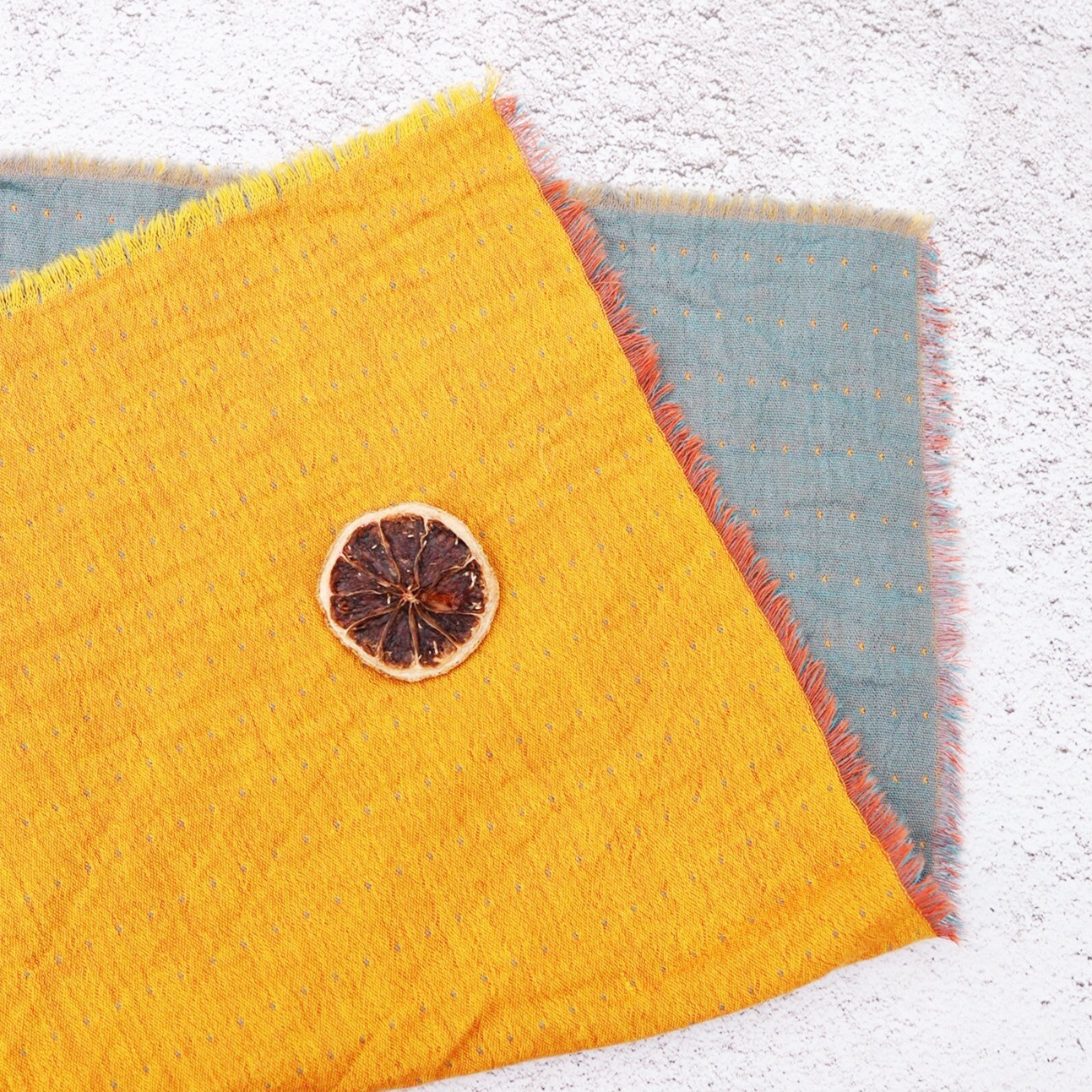 Servillas de seda de doble capa de algodón AB Jacquard tela de mesa bohemia decoración hotel toalla de té tela de clip